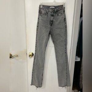 Zara Gray Slim Flare Jeans
